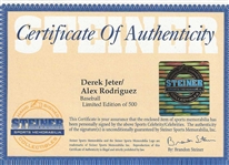 Alex Rodriguez & Derek Jeter dual Signed Baseball - Steiner Authentication