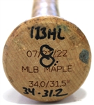 Ian Happ 2022 Game Used & Signed Cubs Bat