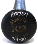 Kris Bryant Game Used 2019 Chicago Cubs Bat