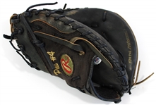 Yadier Molina 2013 Game Used Cardinals Catchers Mitt - PSA Full Letter