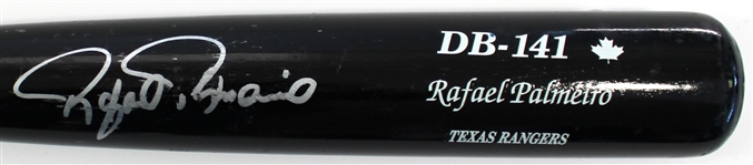 Rafael Palmeiro Game Used/ Issued & Signed Texas Rangers Bat
