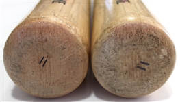 Maikel García lot of 2 Game used & Signed 2023 Bats - MLB Authenticated