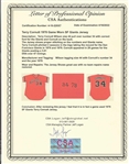 1978 Terry Cornutt Game Worn SF Giants Jersey