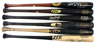 Lot of 6 Game Used Baseball Bats