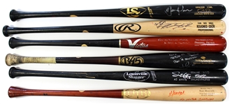 Lot of 6 Game Used Baseball Bats