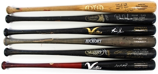 Lot of 6 Game Used Baseball Bats