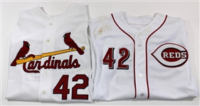 Jackie Robinson # 42 Game Used Reds & Cardinals Jerseys