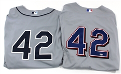 Jackie Robinson #42 Game Used Rangers & Braves Jerseys