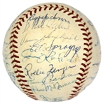 Oakland Athletics 1969 Team Signed Baseaball